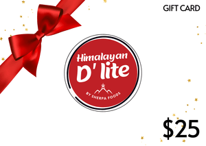 Sherpa Foods - Himalayan D'Lite Gift Card - Valid for Website Purchases Only