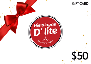 Sherpa Foods - Himalayan D'Lite Gift Card - Valid for Website Purchases Only
