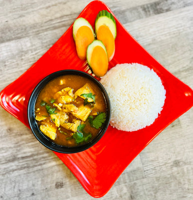 Nepalese Chicken Curry with White Rice