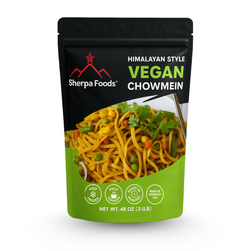 Himalayan Style Vegan Chowmein (Fried Noodle) - (12g protein per serving)